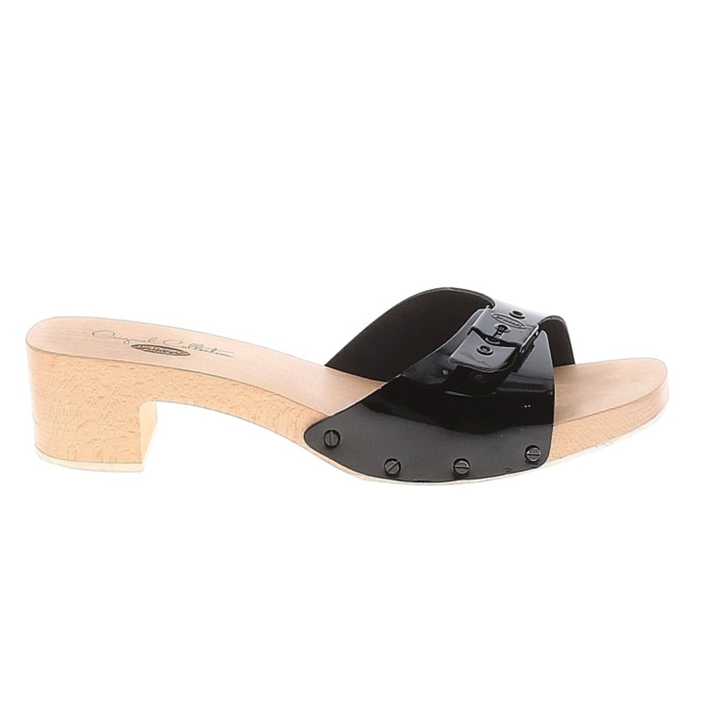 Dr. Scholl’s Original Collection Black Patent Leather Wooden